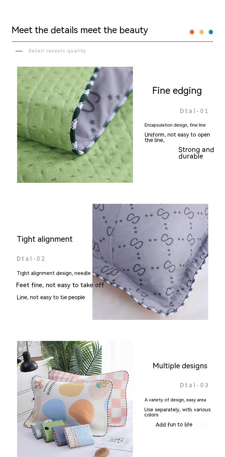 Title 10, Double Thick Brushed Waffle Aloe Cotton Pillowcase