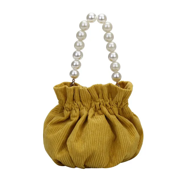 Crinkled Chain Cloud One Shoulder Crossbody Bag Yellow - Shop at LoveMi