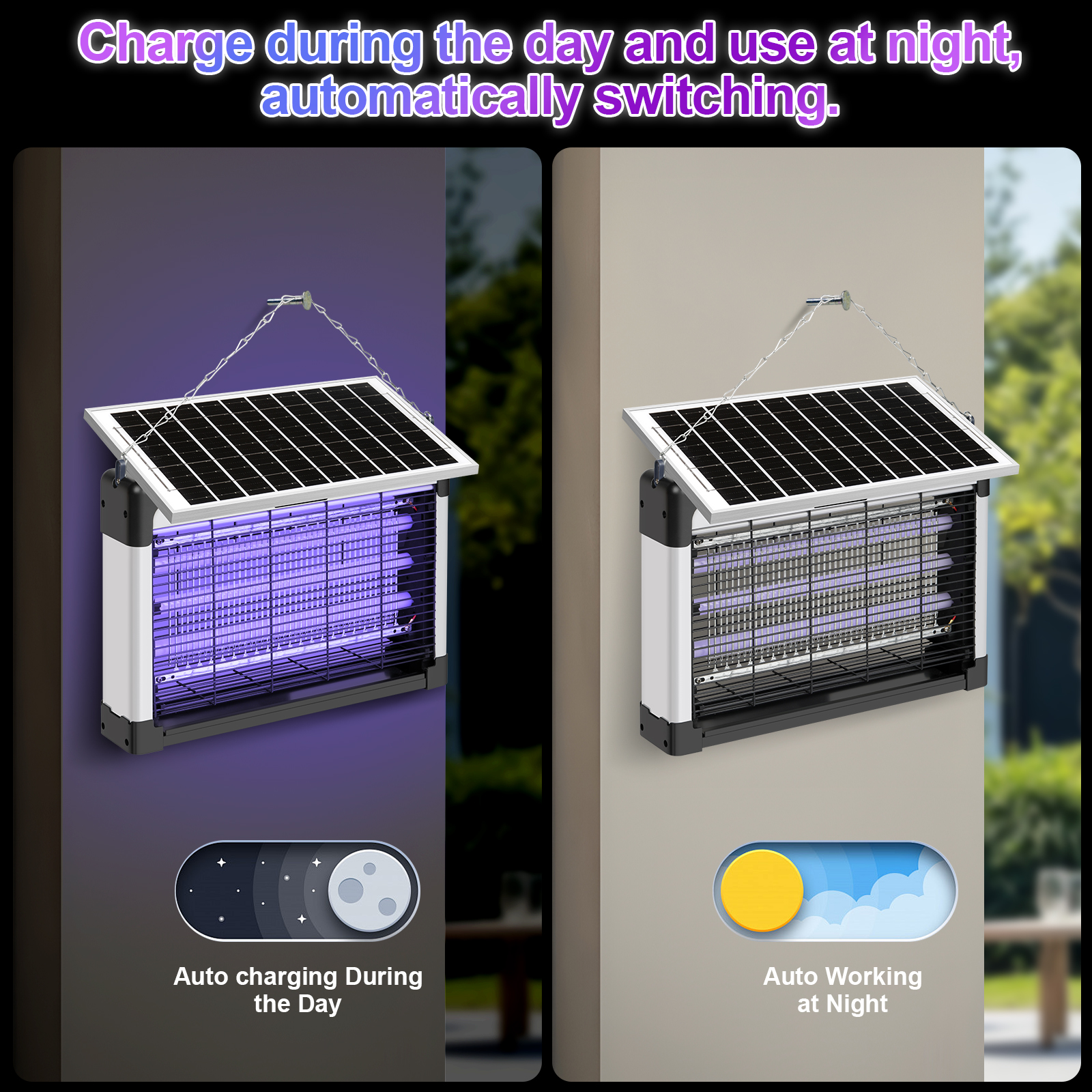 Galax PRO 3000V Electric Fly Zapper,8W 395nm UV Light Trap,Indoor&Outdoor — image 5