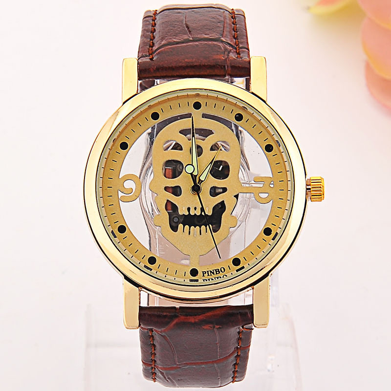 Brown with gold dial