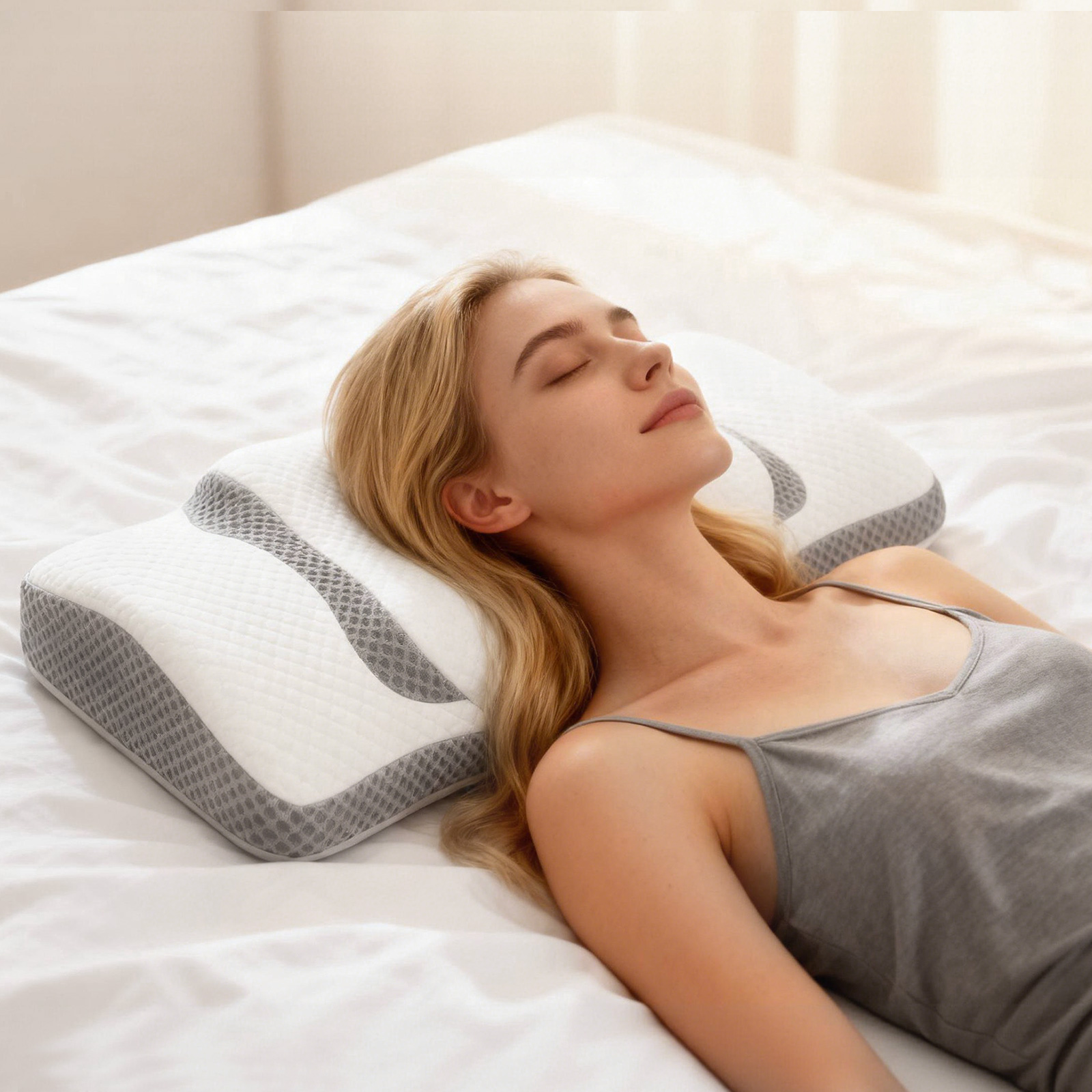 Cervical Neck Pillow, Cooling Ergonomic Memory Foam Pillows image 20