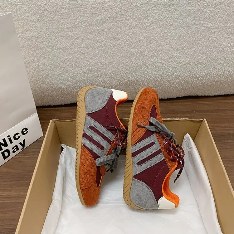 Vintage Color Block Trainer Sneakers