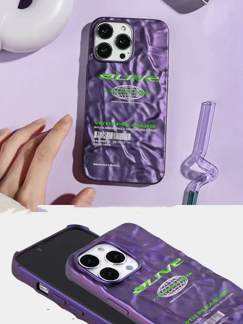 Electroplated Purple Phone Case Personality Tide Suitable