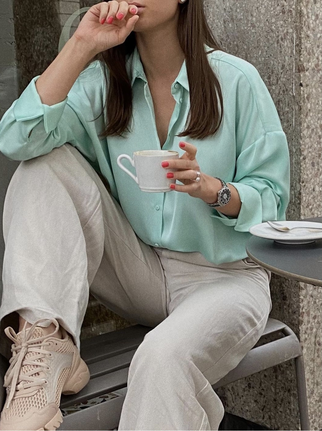 Loose, Lazy, Draped Shirt, High-grade Sense, Female Light Luxury, French Thin Style