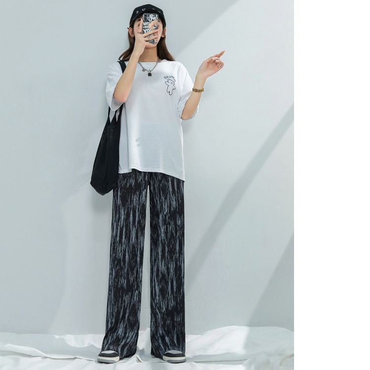 Loose Straight Leg Slimming Casual Mopping Pants