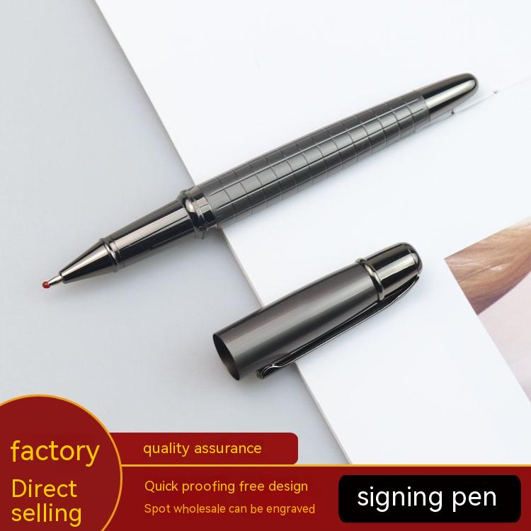 Business Metal Roller Pen Gun Gray Roller Pen Office Water-based Paint Pen - Image 4