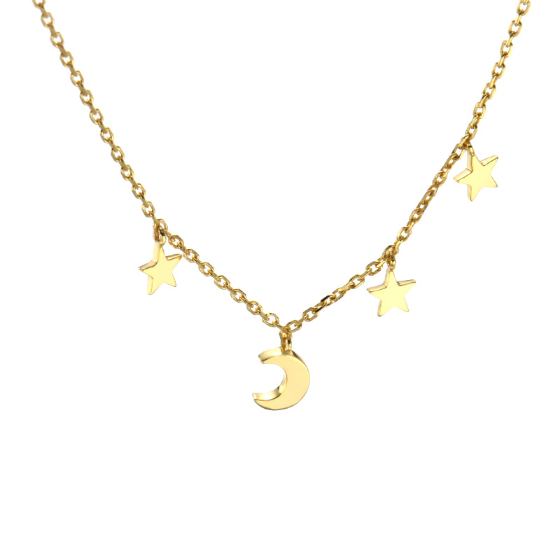 Sterling Silver Gold Plated Fashion Sequin Double Layer