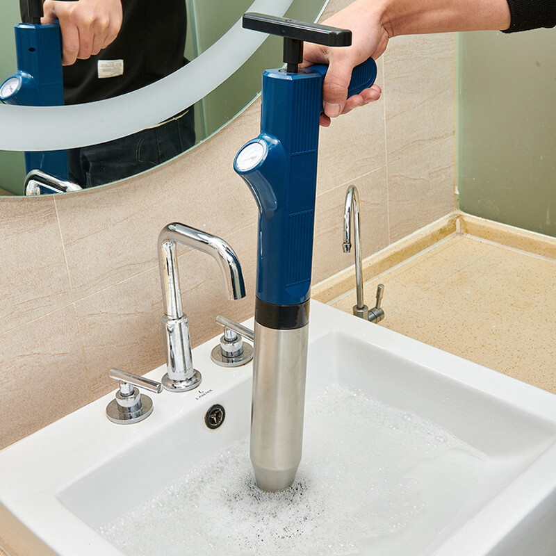 High Pressure  Air Drain Blaster Sewer Toilet Plunger Opener Powerful Clean