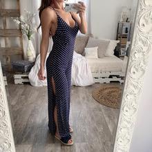 Wave Dot Fashion Sexy Casual Wide Leg Jumpsuit Photo Color - Shop at LoveMi