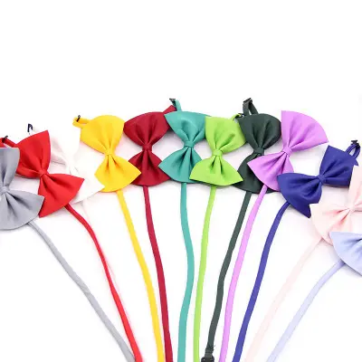 Creative Simple Solid Color Dog Cat Bow