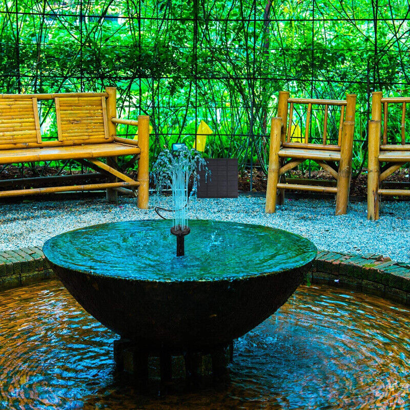 Solar Panel Powered Water Feature Garden Pool Pond Fish Aquarium Fountain — image 4