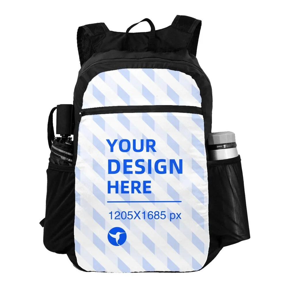 Lightweight And Convenient Foldable Shopping Backpack - Black