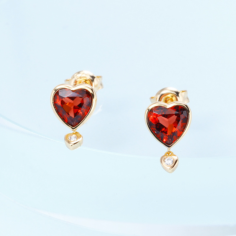 Natural Garnet Versatile Zircon Earrings