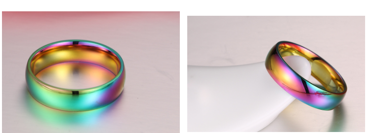 خواتم بألوان قوس قزح