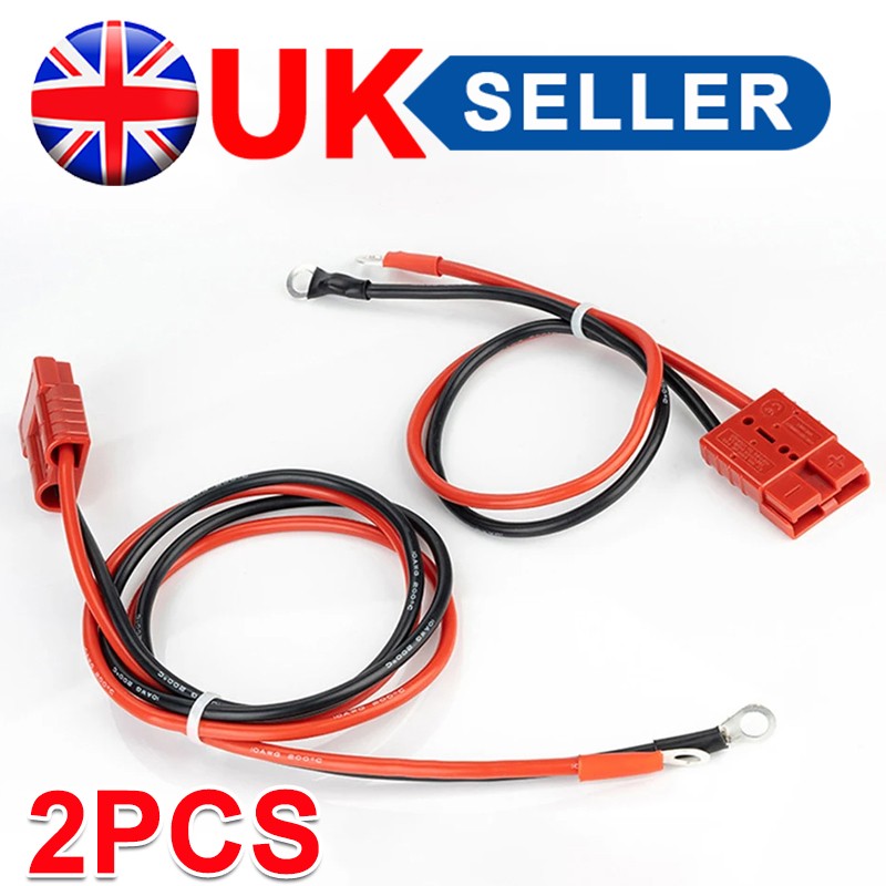 2x50A Plug Lead To Lug M8 Terminal-For Anderson-Battery Charging Connector Cable