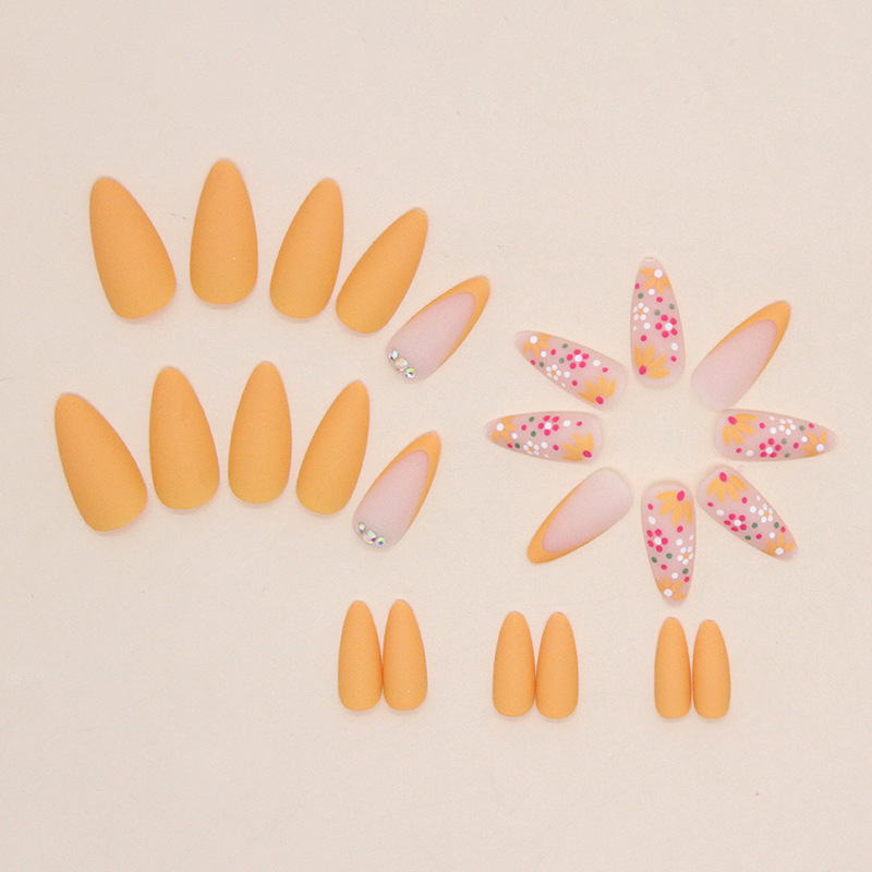 Round Head Almond Nail Matte Texture - Image 11