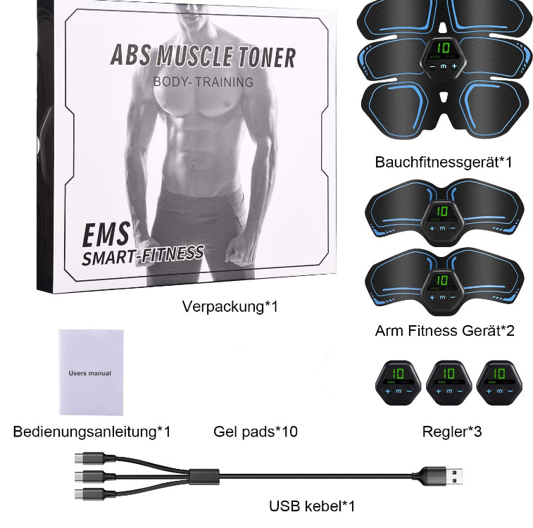 Digital Display Abdominal Muscle Stickers