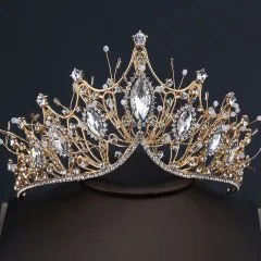 Handmade Accessories Atmosphere Wedding Dress Modeling Hair Accessories - Gold - View 1