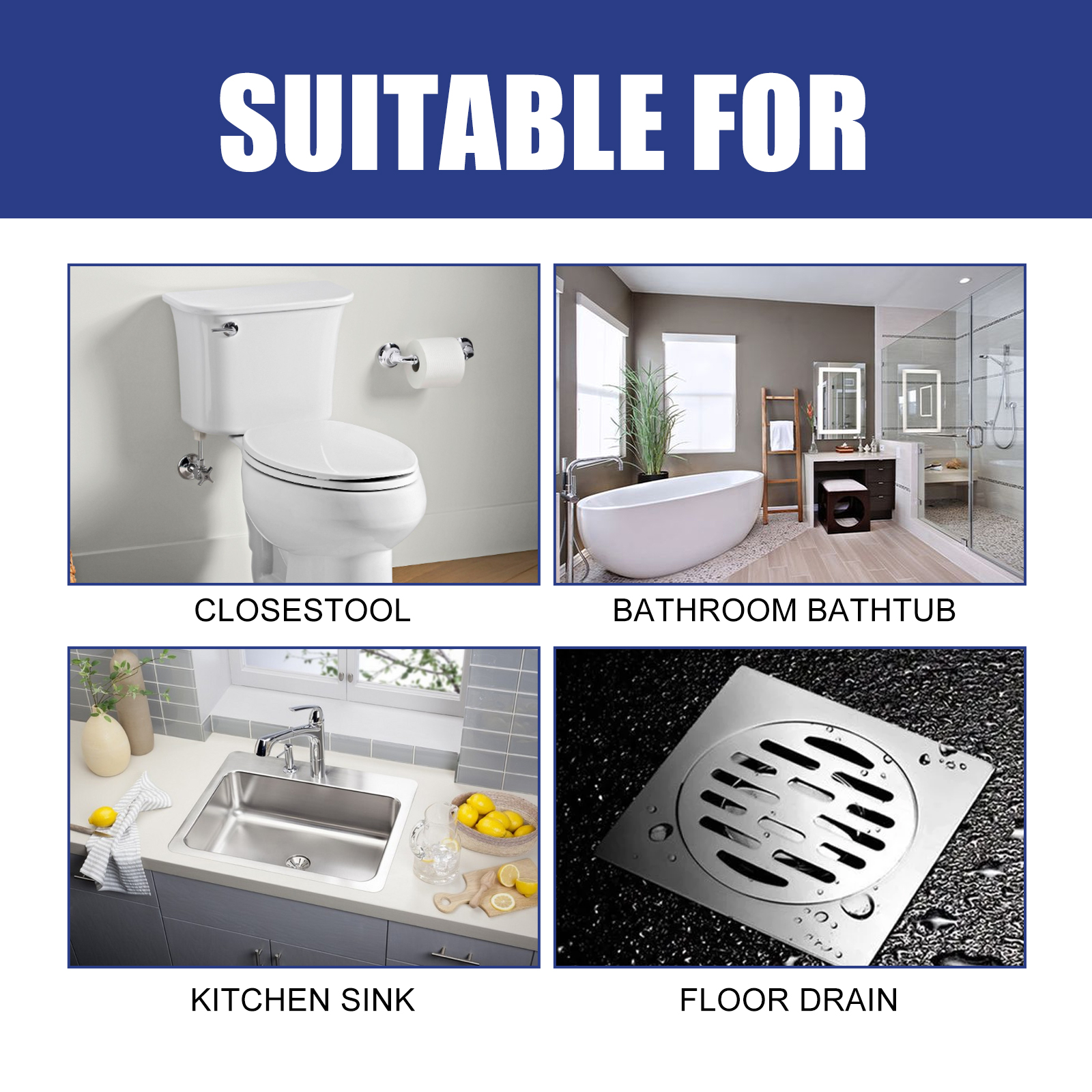 JUE-FISH Pipe Dredger Kitchen Bathroom Sewer Pipe Odor Cleaning, Dissolving And Preventing Blockage image 5