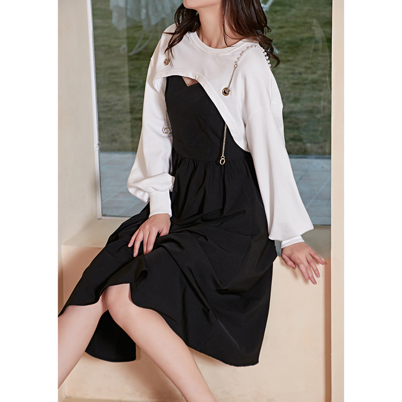 Pearl Chain Two-Piece Midi Dress, picture 7 of 7