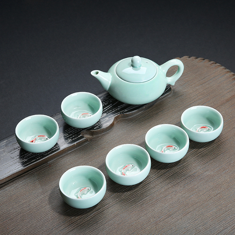 Celadon fish cup