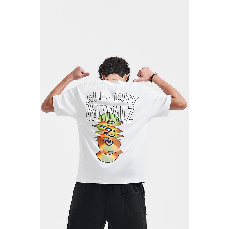 Title 5, Design Letter Print National Tide Oversized T-S...