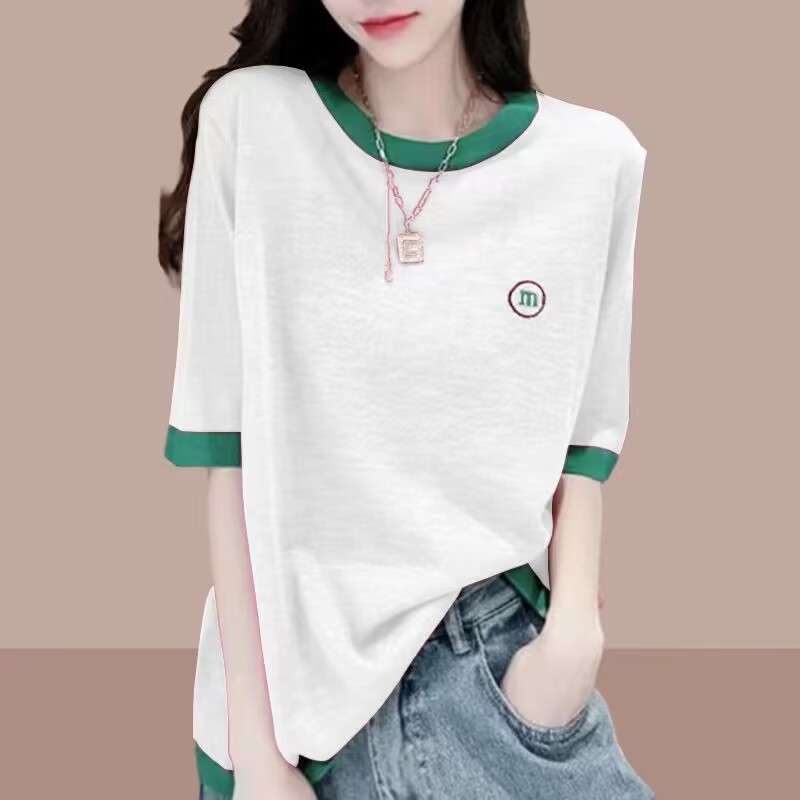 Title 6, Short Sleeve Slub Cotton T-shirt Women