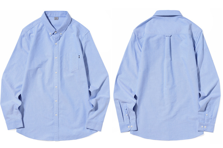 Autumn And Winter Men's Long-sleeved Casual Solid Color Shirt