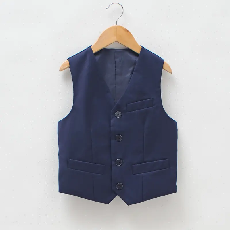 Children's Black Waistcoat Little Boy Performance