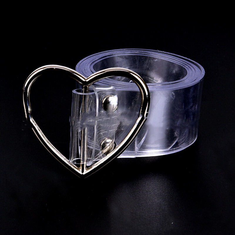 Transparent Belt Circle Buckle Love Buckle