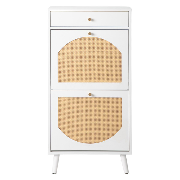 Rattan-Front Shoe Cabinet, picture 2 of 5