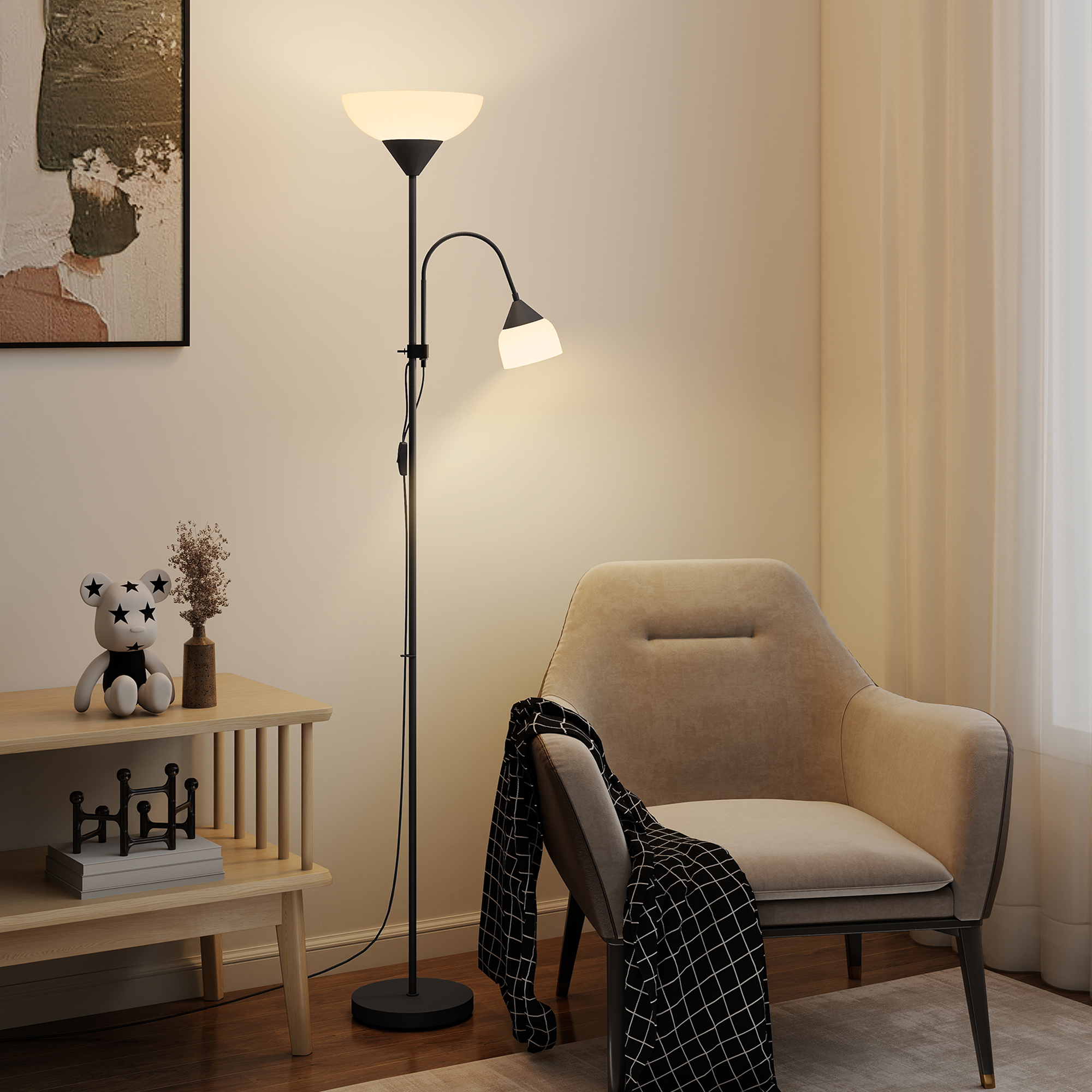 LED Floor Lamp, Suitable For Living Rooms, 180cm High, Mother And Child Shaped — image 7