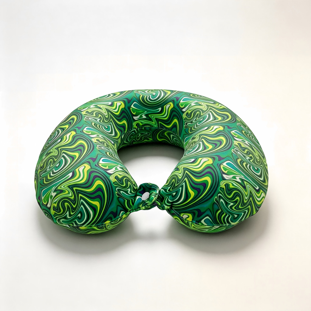 Memory Foam U-shaped Neck Pillow, Travel-friendly Portable Printed Nap Pillow, Office And Airplane Neck Suppor