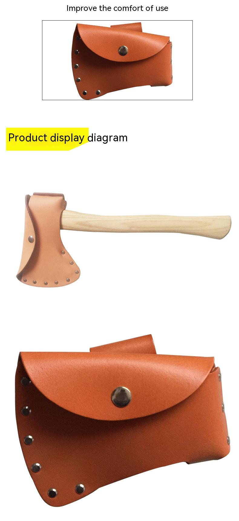 Title 5, Blade Protective Safety Leather Cowhide Axe Cov...