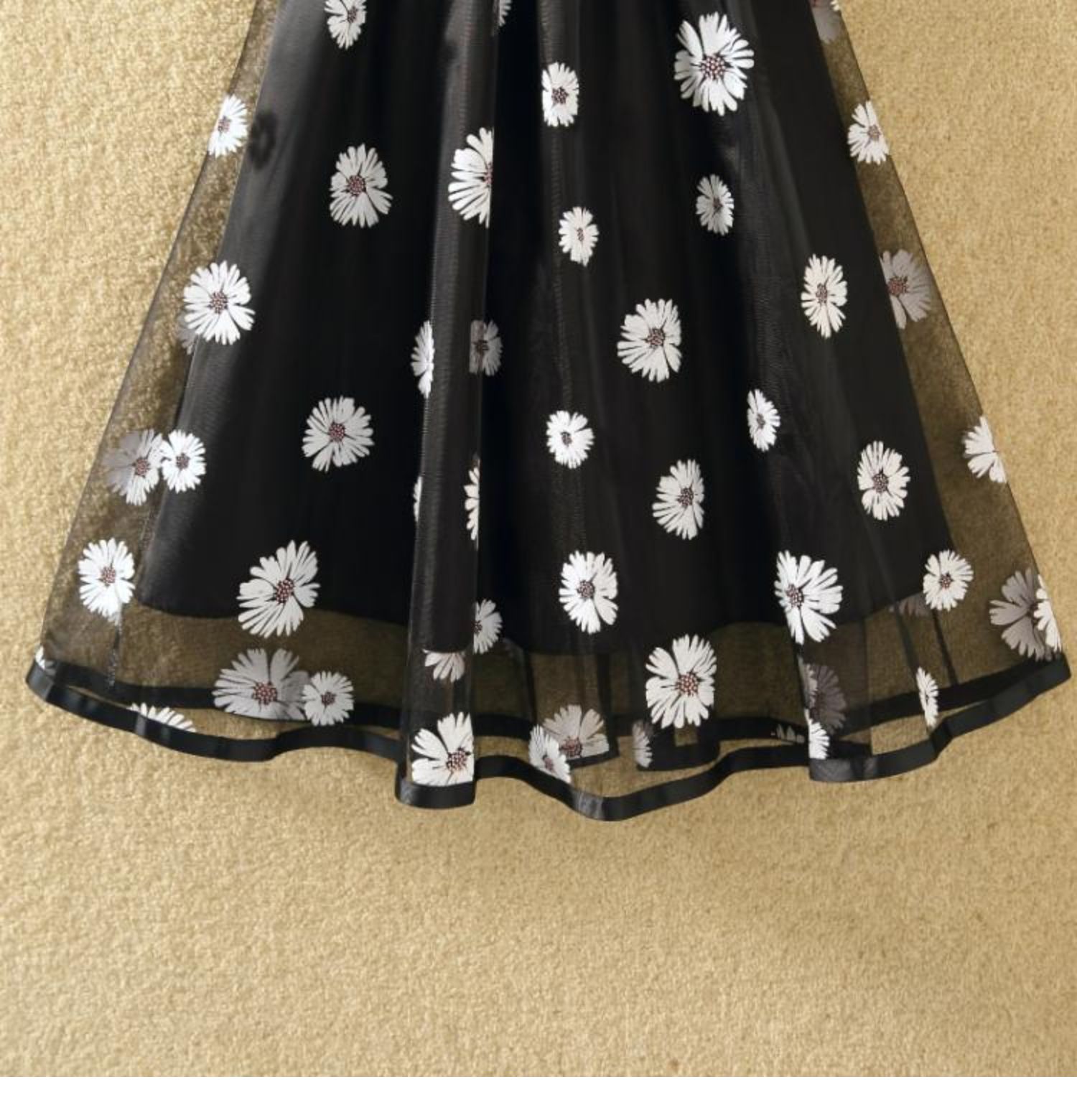 Organza A Line Shaggy Skirt Mesh Gauze