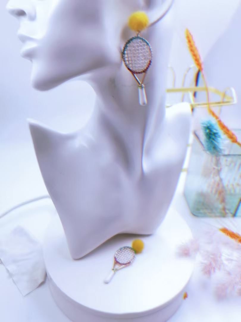 Sporty Sweetie Tennis Racket Earrings