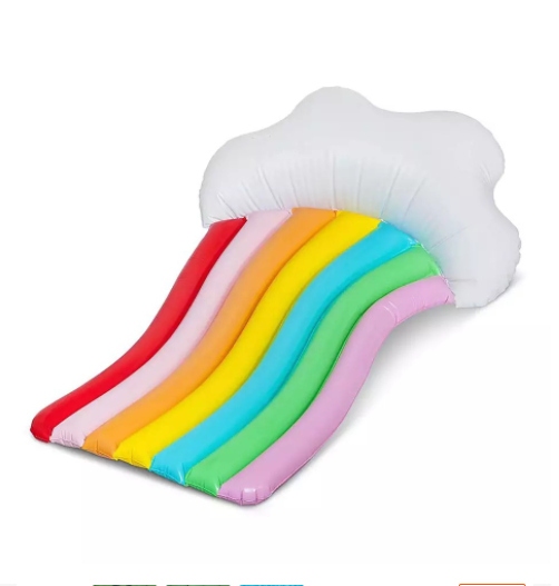 Rainbow cloud floating row