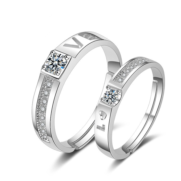 European And American Hand Jewelry Open Couple Ring Female