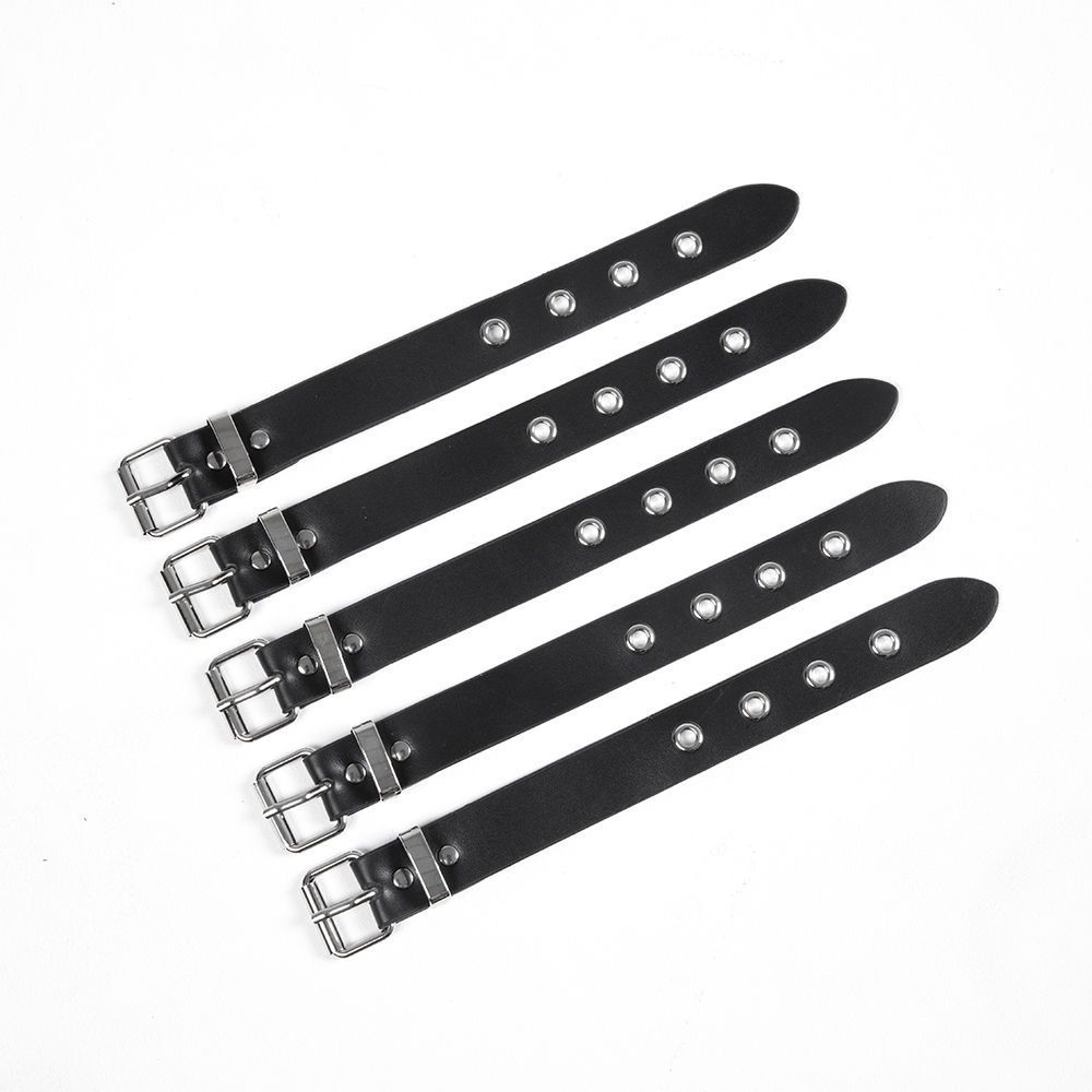 PU Leather Metal Buckle Wide Belt Buckle Adjustable Bracelet