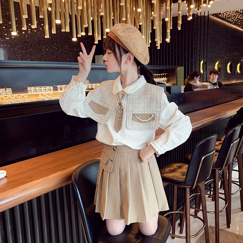 Girls' Uniform Pleated Dress Foreign Style Fashion