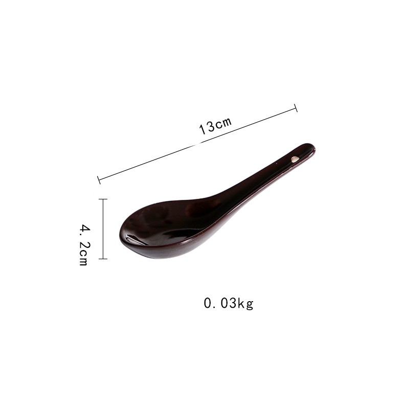 Title 10, Ceramic Long Handled Spoon Household