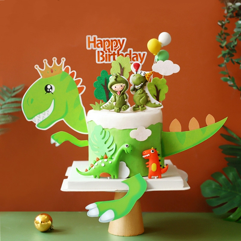 Title 4, Baking cake decoration pottery dinosaur baby doll