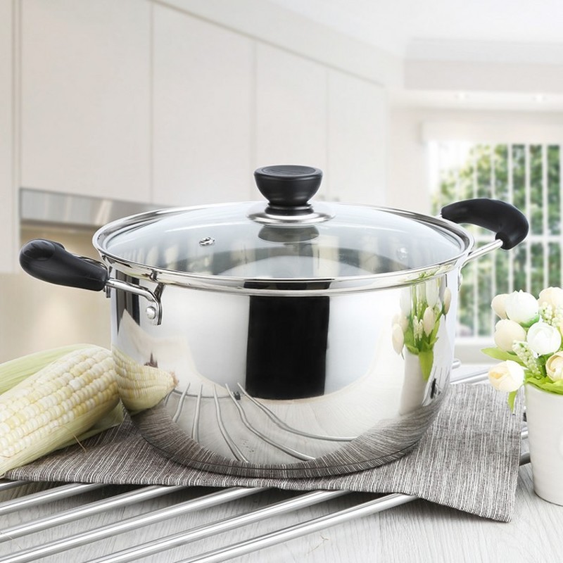 Household Stainless Steel Induction Double-ear Steamer - 3
