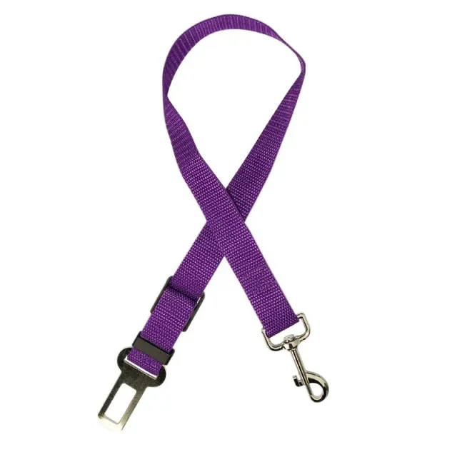 Pet Supplies Dog Car Dog Seat Belt Harness Leash Dog Collar Adjustable Seatbelt Leash For Small Medium Dog Traveling Accessories Purple - Shop at LoveMi