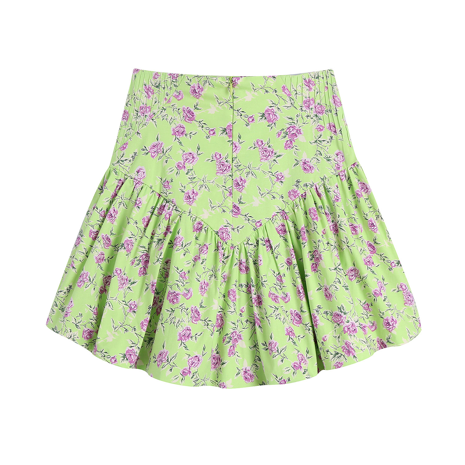 Printed Short Top And Skirt Suit