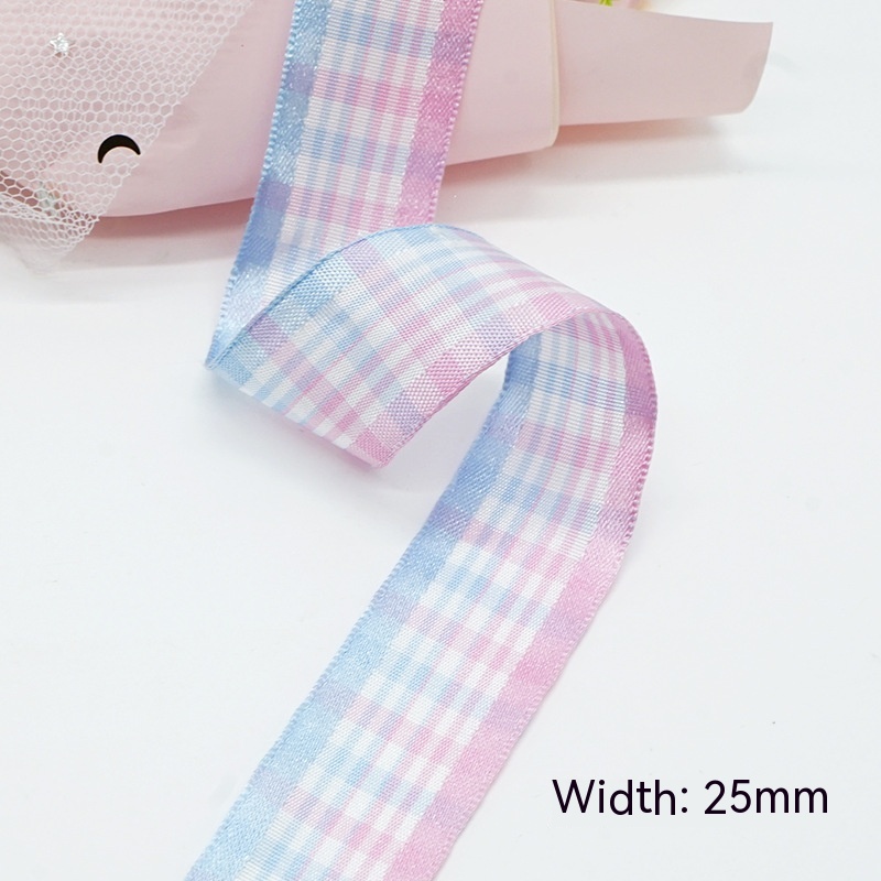 B008 Plaid Ribbon 9mm