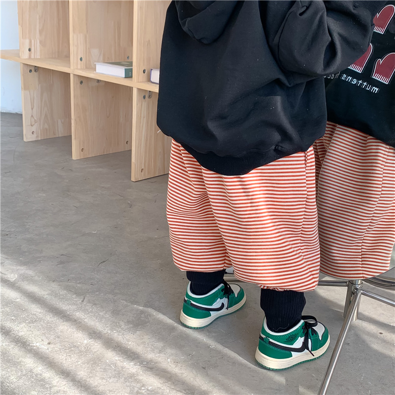 Cotton Striped Bloomers Baby Girl's Foreign Style Knitted