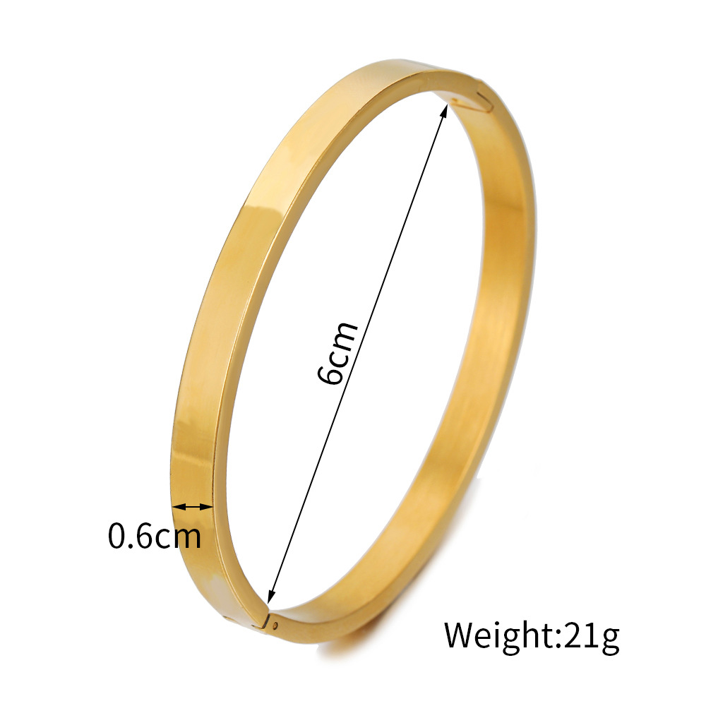 European And American Simple Couple Stainless Steel Anti-fading Bracelet