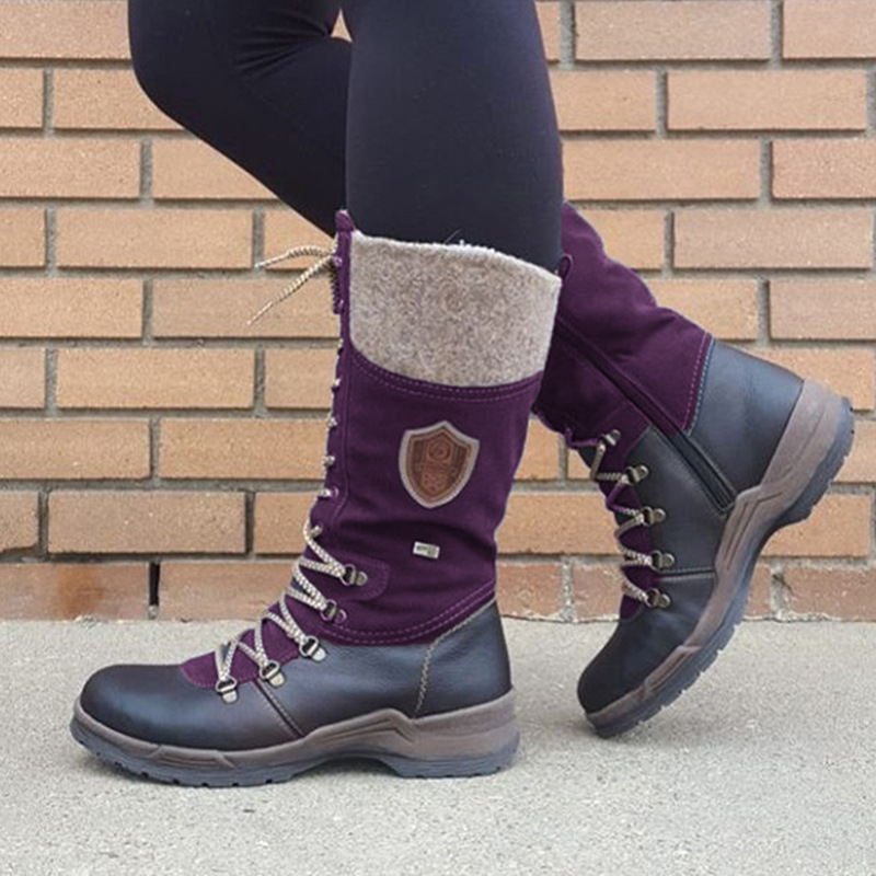 Women's Boots With Thick Soles Purple - Shop at LoveMi