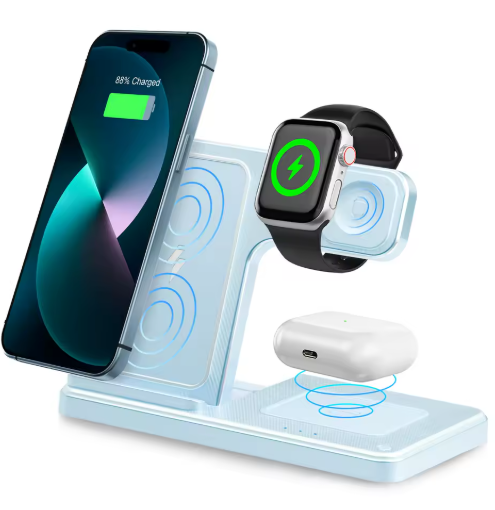 3 In 1 Magnetic Wireless Charger Stand 15W Fast Charging Dock Station Multiple Devices thumbnail 12